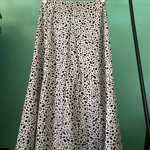Shein Dalmatian Print Maxi Skirt w/ Slit